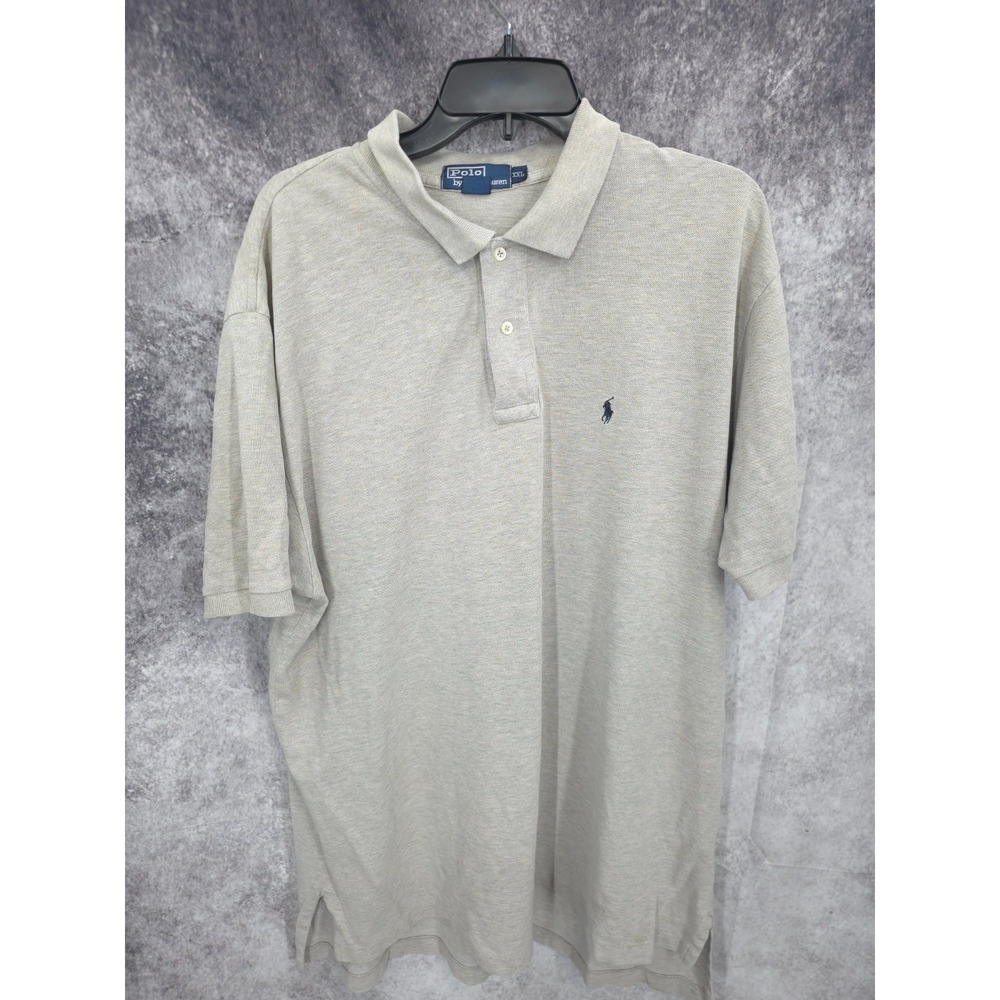 Polo Ralph Lauren Polo Shirt Mens 2XL Gray Small Pony Short Sleeve Casual Cotton